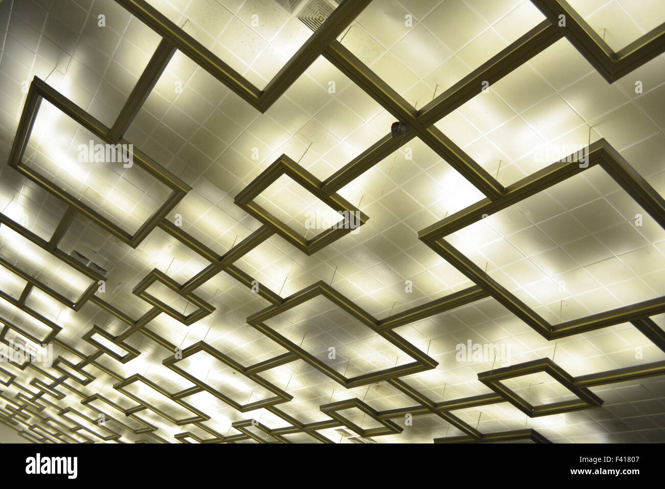 Futuristic Ceiling Illumination Light Pattern Stock Photos