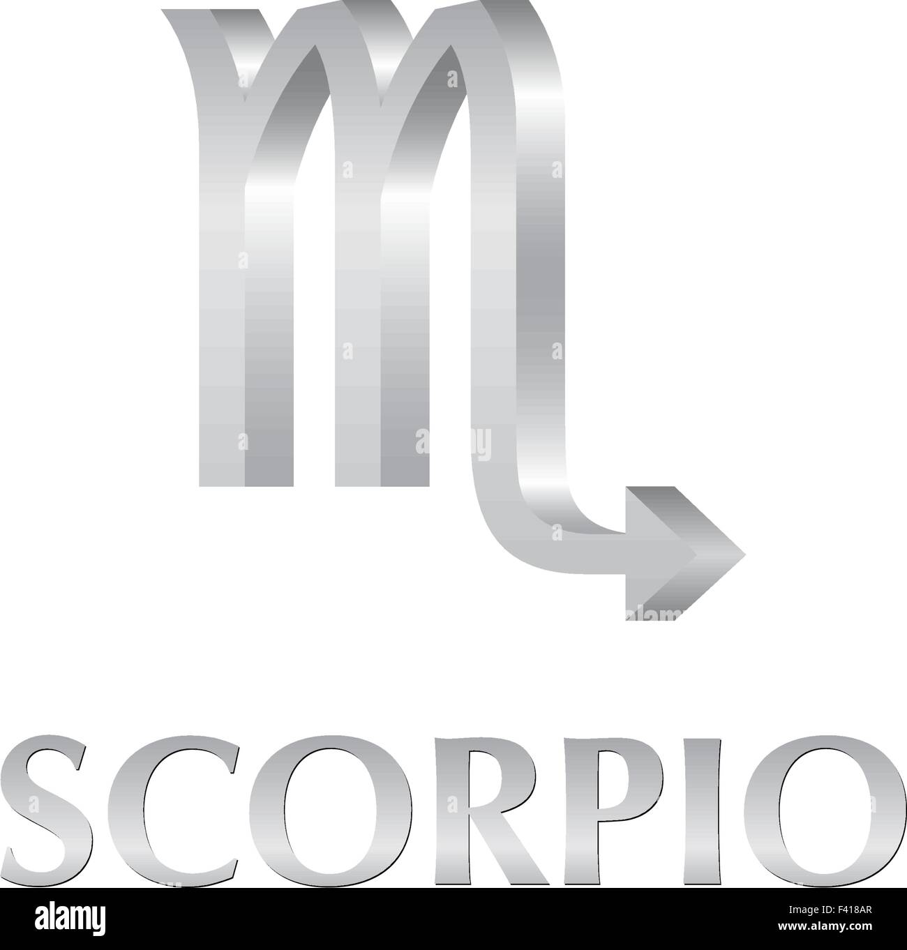 Astrological symbol of sign scorpio. Vector illustration. Stock Vector