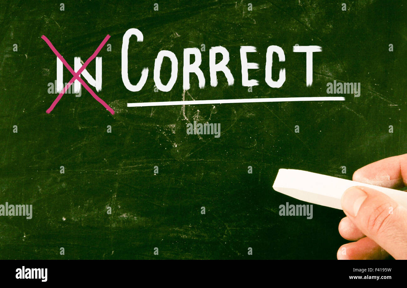 correct concept Stock Photo - Alamy