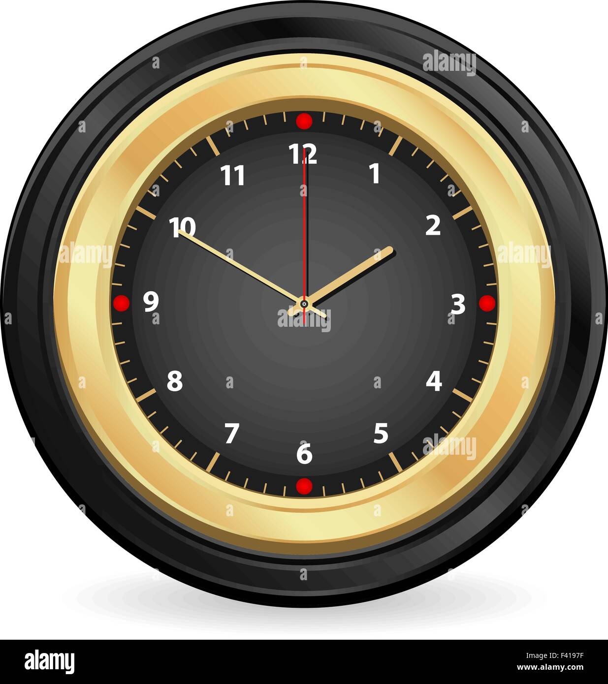 Clock isolated on white background. Vector illustration Stock Vector ...