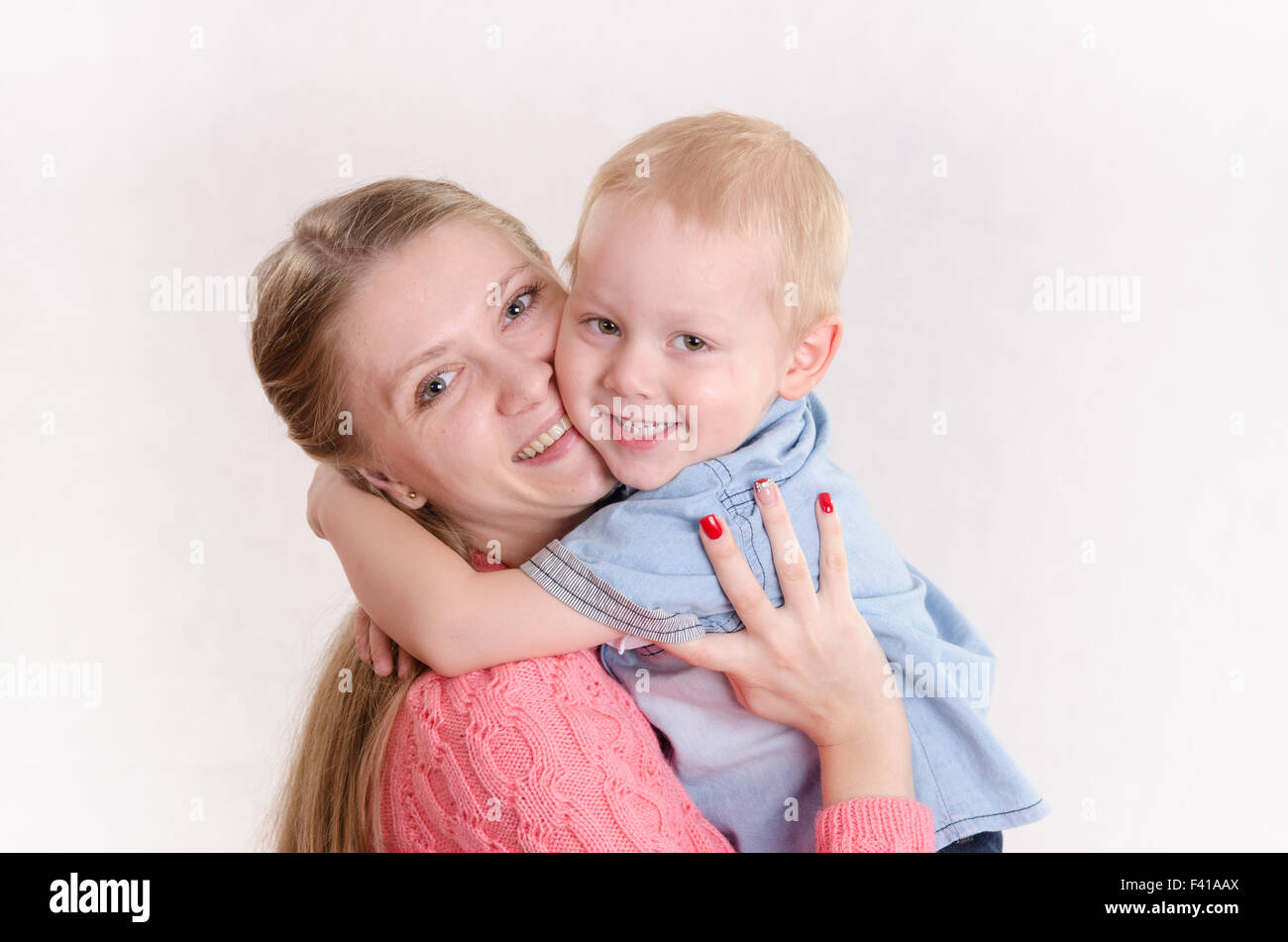 Young girl hugging a boy Stock Photo Alamy