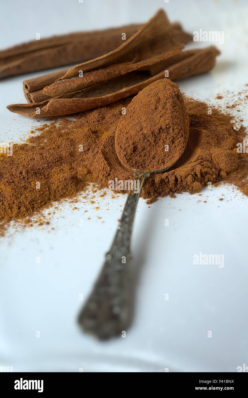 Cinnamon, Sticks and Powder Stock Photo Alamy