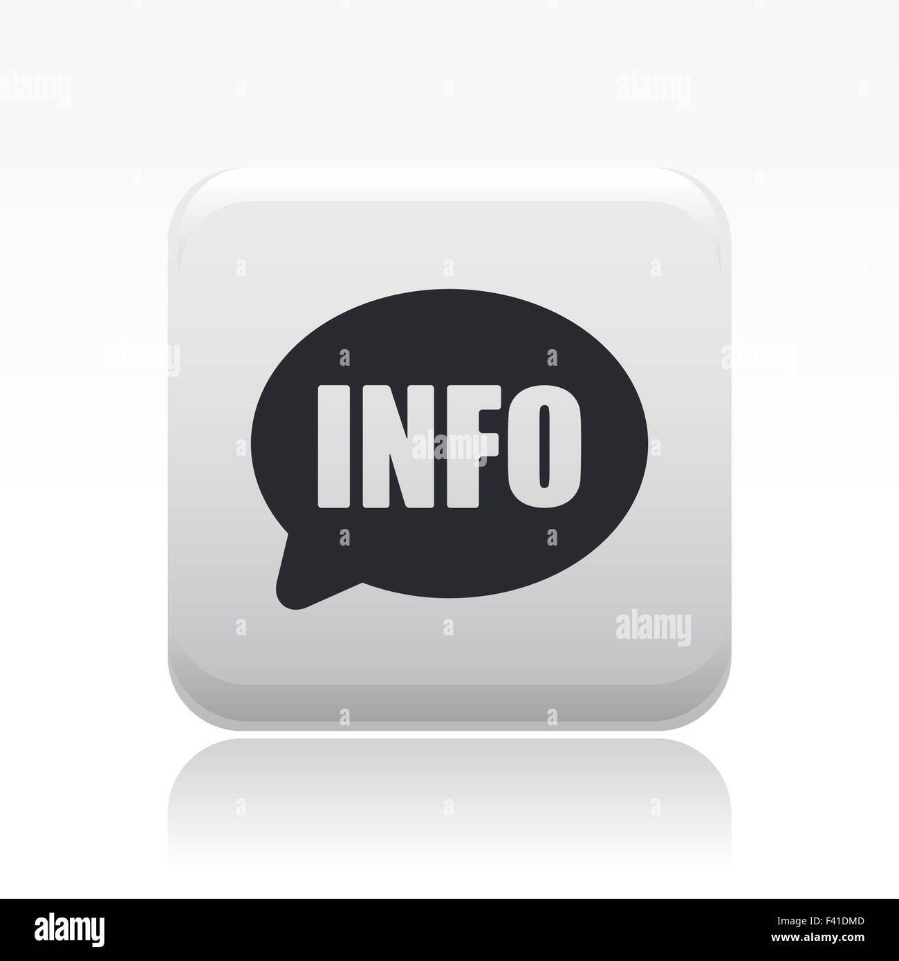 Vector illustration of single info icon Stock Photo - Alamy