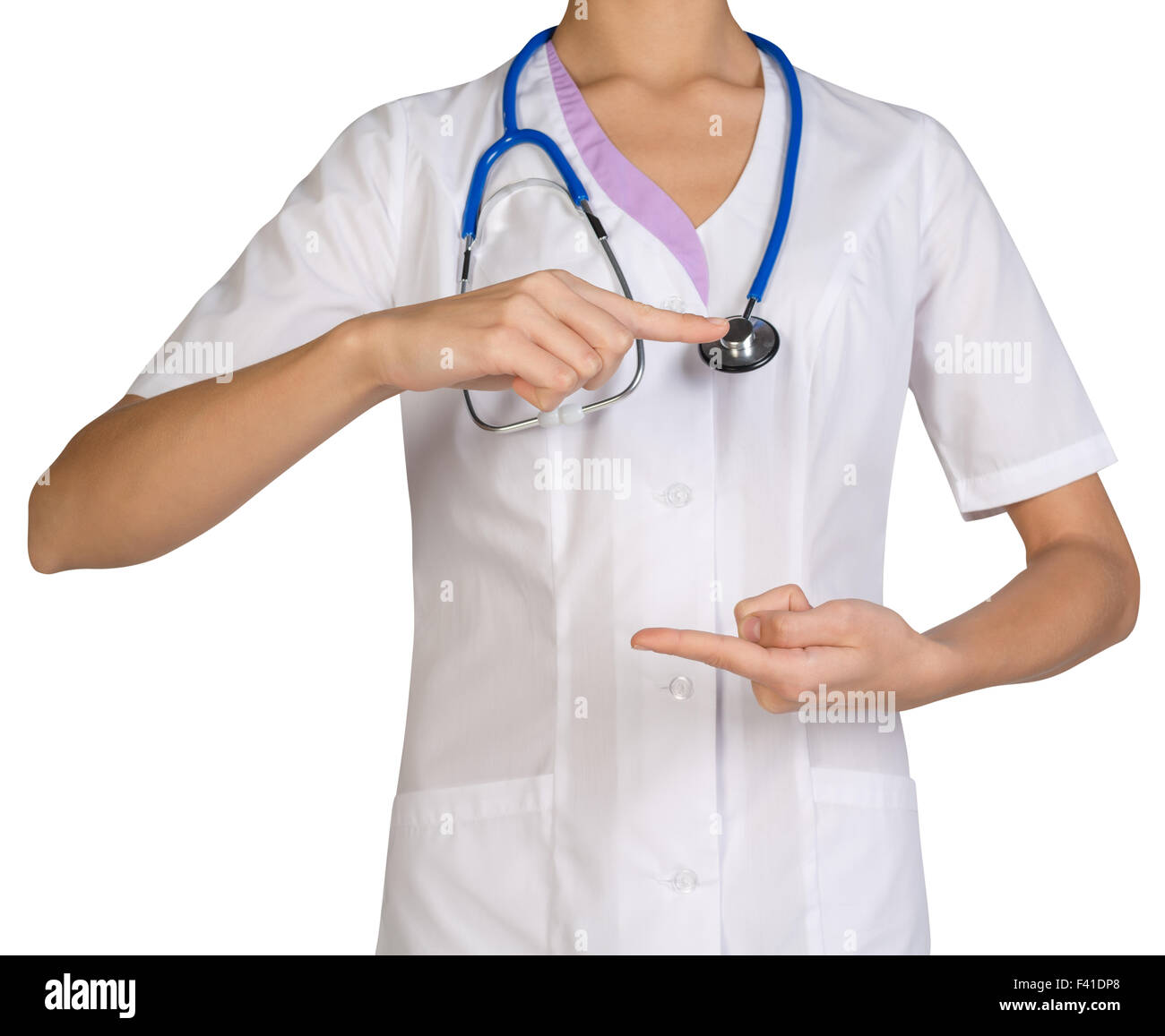 Headless Doctor Female doctor touching imaginary hi-res stock photography and images ...