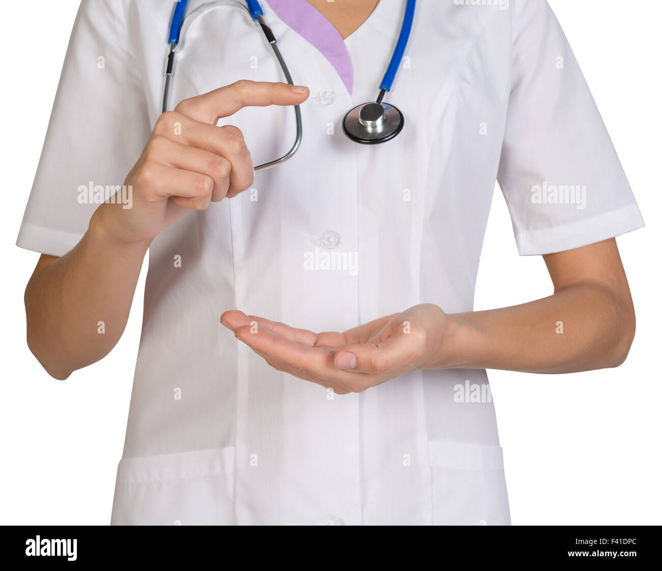 Headless Doctor Female headless doctor pointing to something or pressing imaginary ...