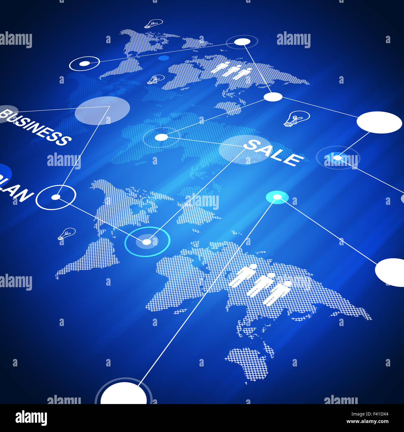 Abstract blue background with points Stock Photo - Alamy