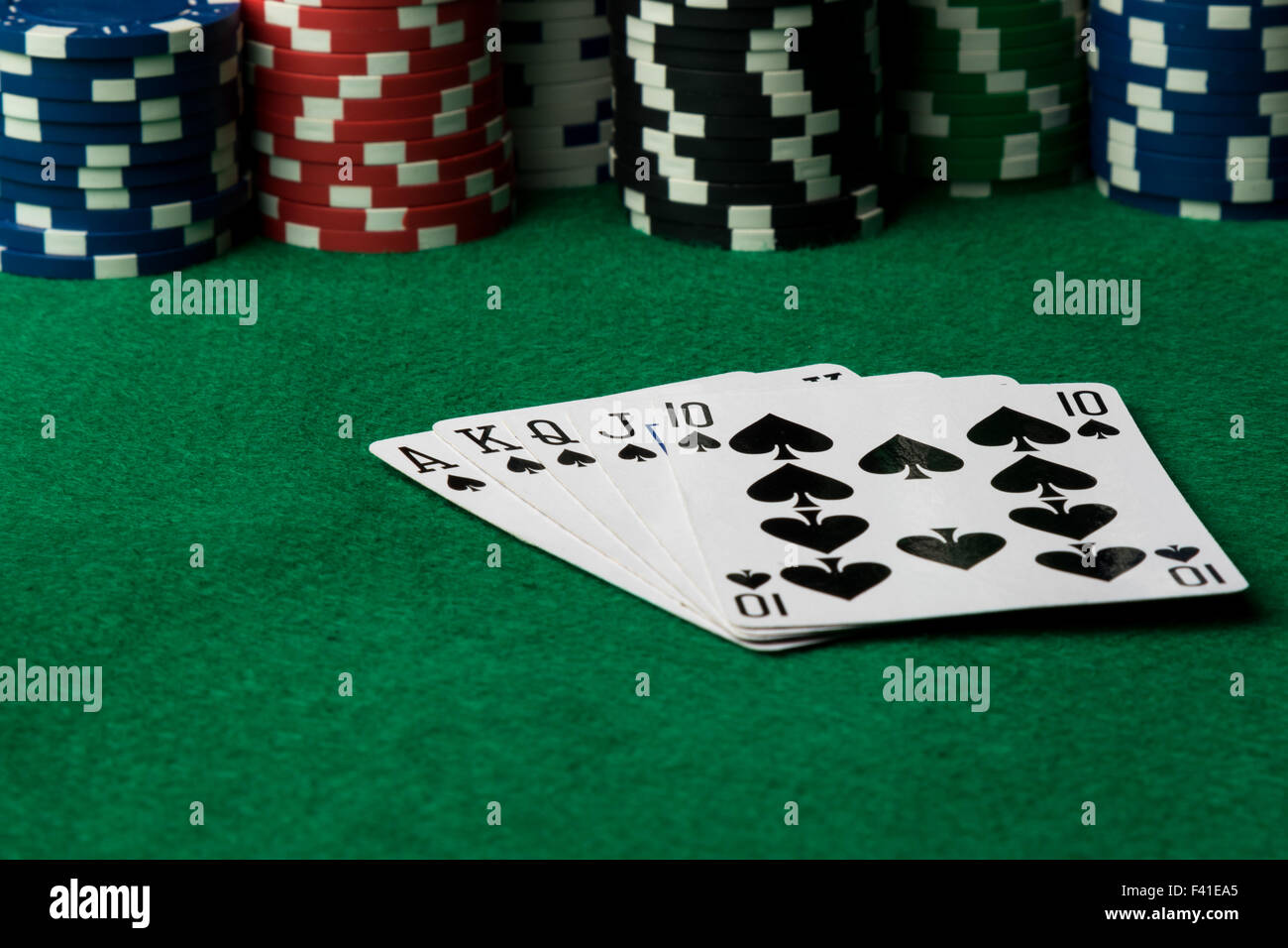 spades straight flush Stock Photo Alamy