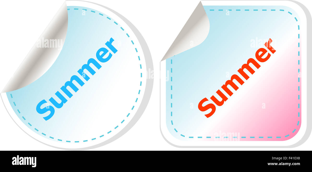 Summer icon. Internet button isolated on white background Stock Photo ...