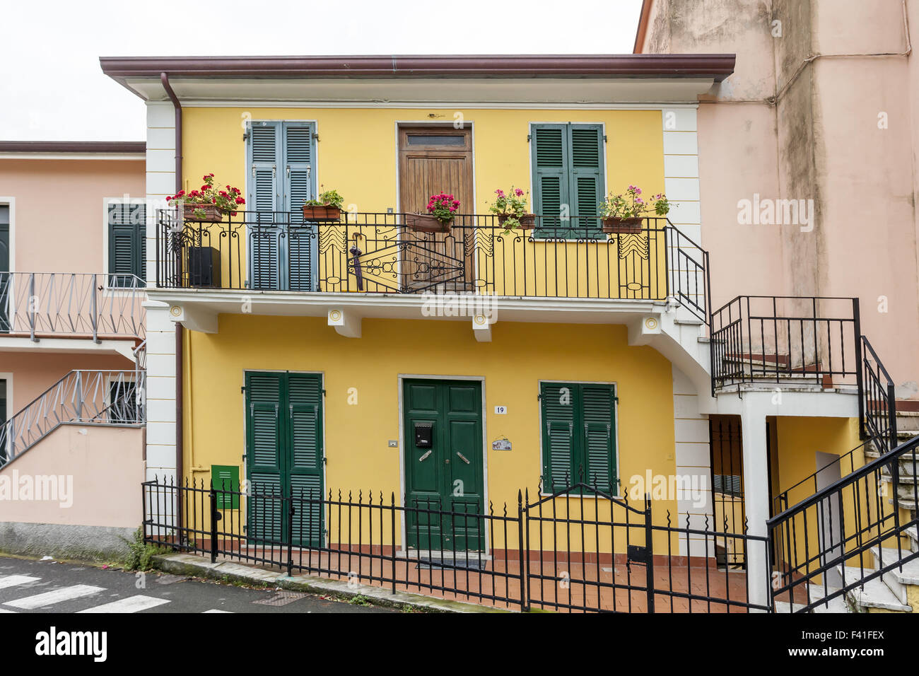 Tellaro, house detail, Liguria, Italy Stock Photo Alamy