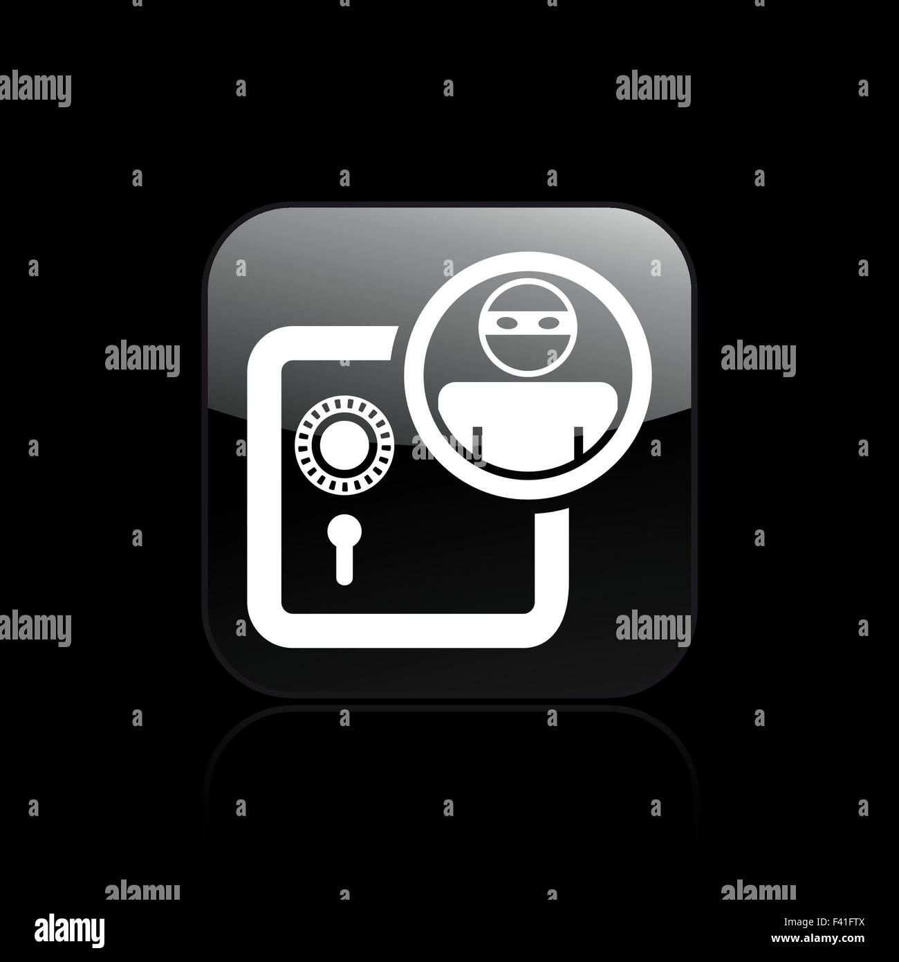 Vector illustration of thief bank icon Stock Photo