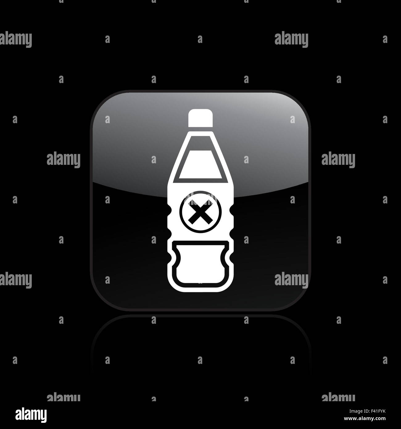 Vector illustration of dangerous bottle icon Stock Photo