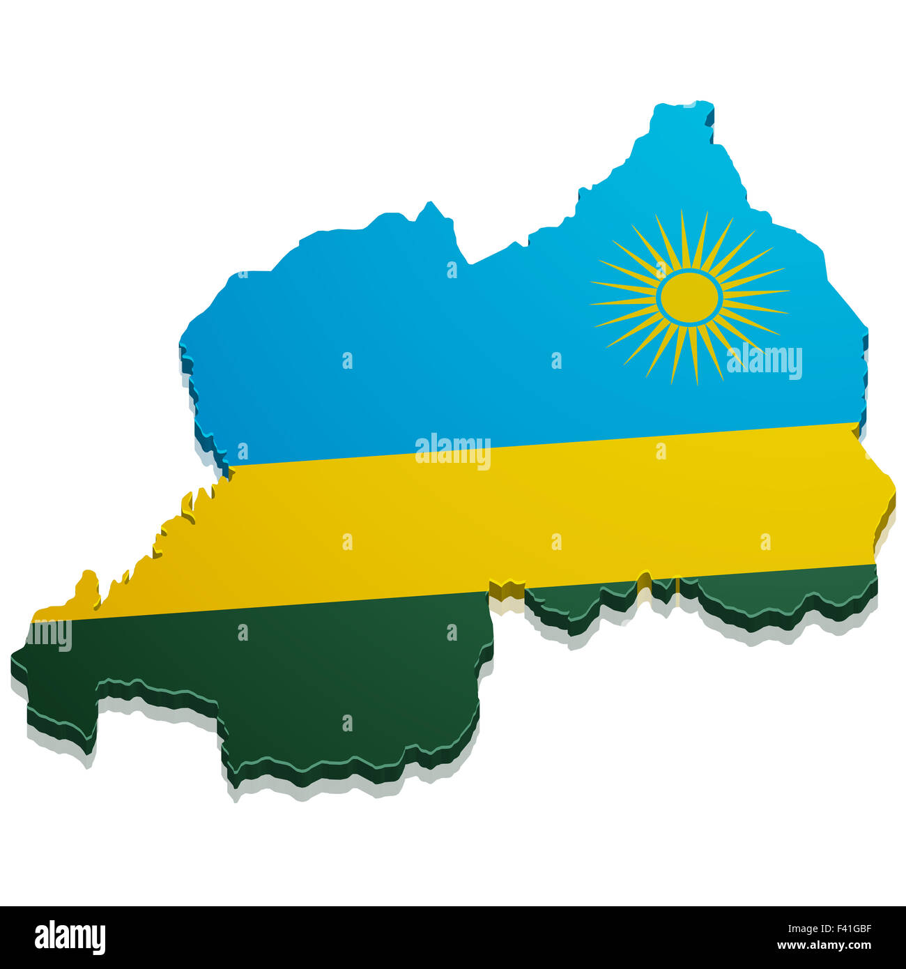 Rwanda map Cut Out Stock Images & Pictures - Alamy