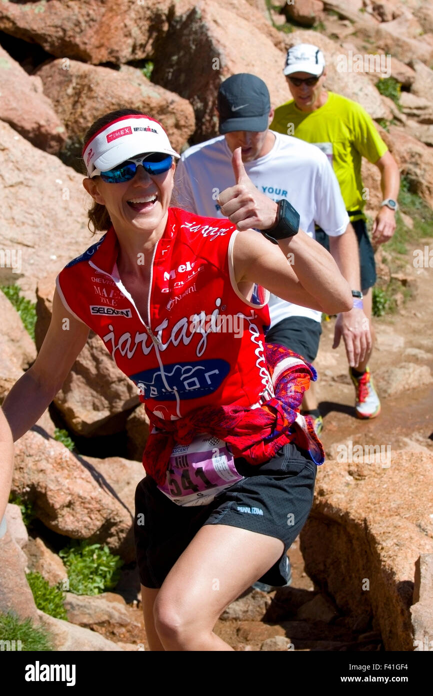 Jill Howard in the Pikes Peak Ascent Stock Photo