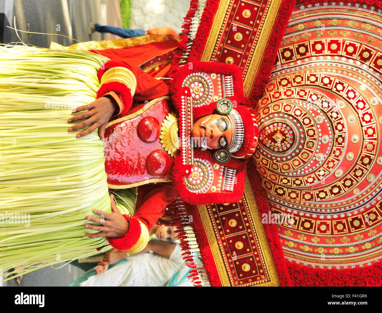 Traditional Dance form of Kerala. Stock Photo