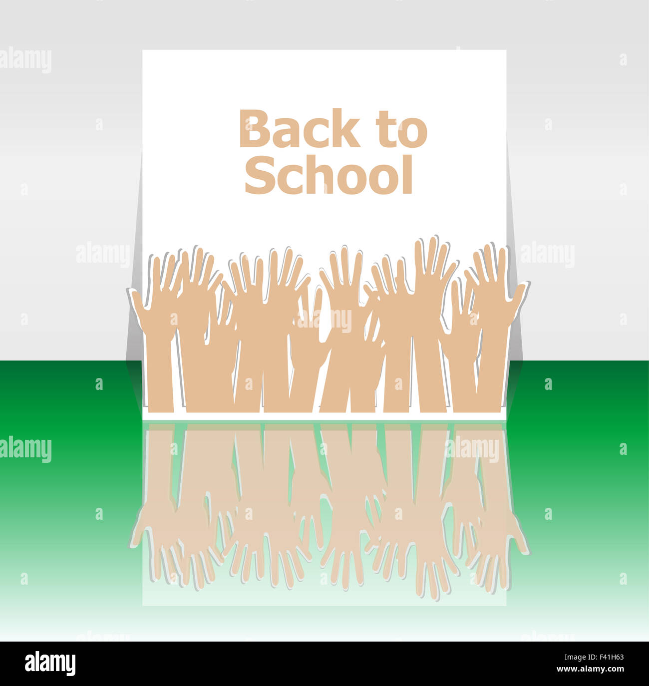 Back to school word and people hands, education concept Stock Photo - Alamy