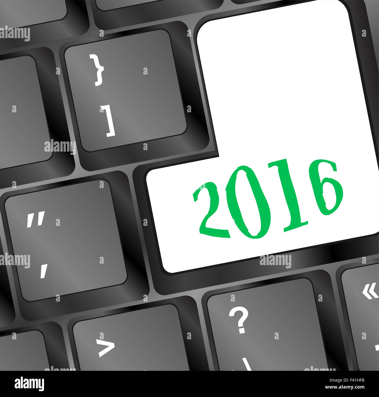 Computer Keyboard with Happy New Year 2016 Key Stock Photo - Alamy