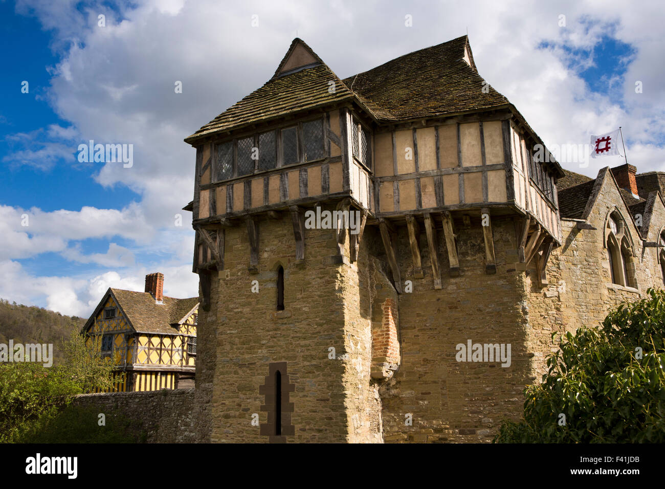 UK, England, Shropshire, Craven Arms, Stokesay Castle North Tower Stock Photo