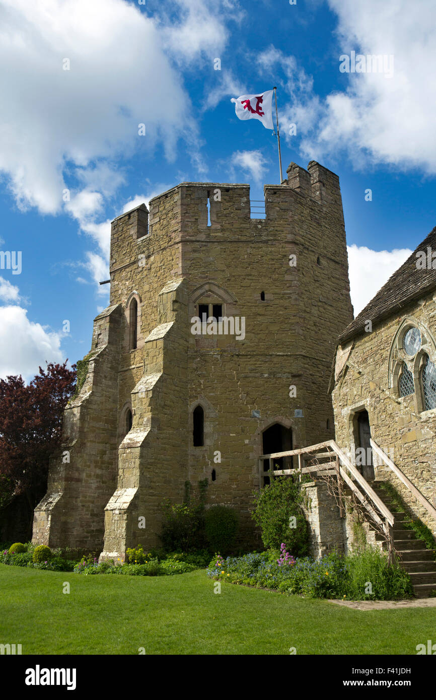UK, England, Shropshire, Craven Arms, Stokesay Castle South Tower Stock Photo
