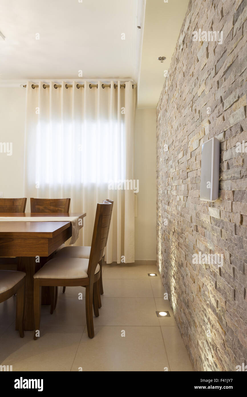 Decorative Wall in Dining Room Stock Photo - Alamy