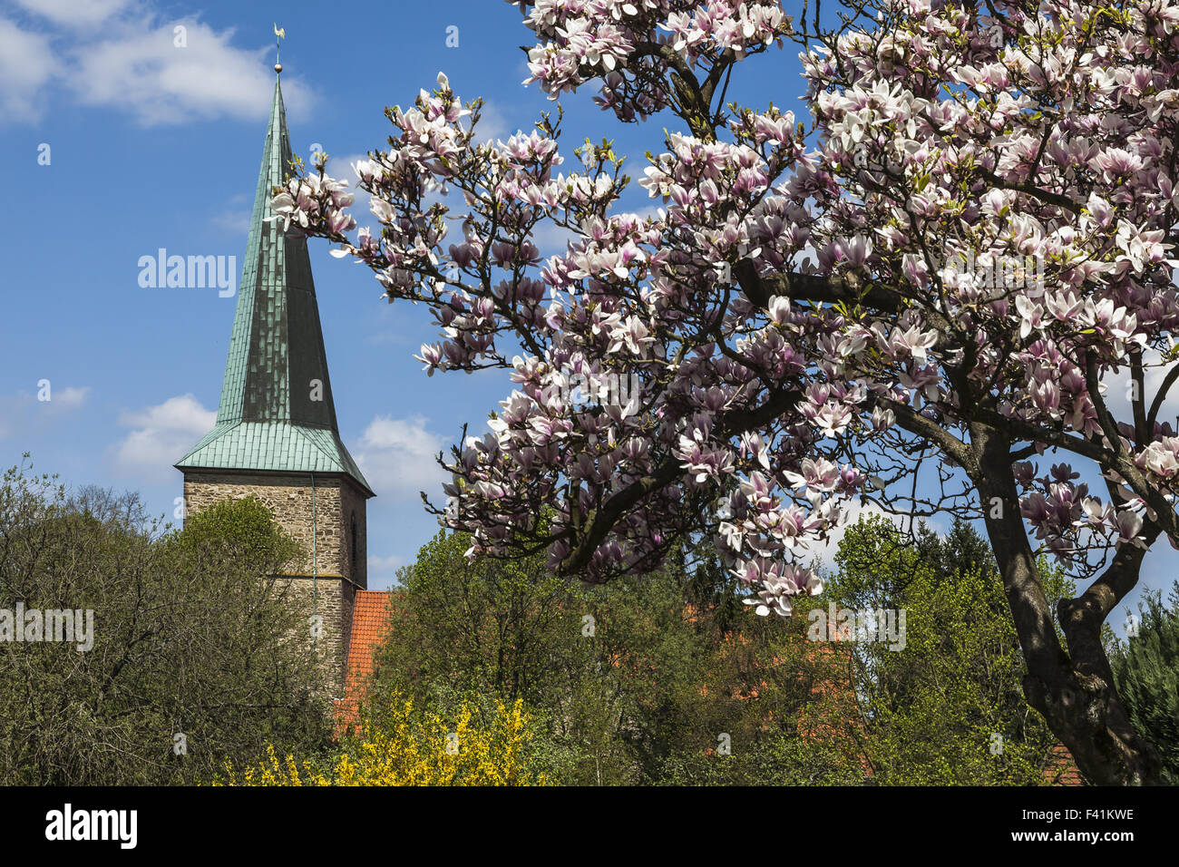 Evangelical St. Laurentius church in Germany Stock Photo