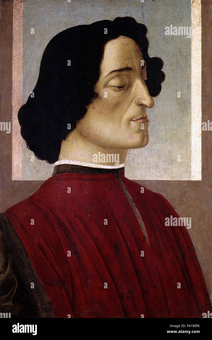 Sandro Botticelli - Portrait of Giuliano de' Medici Stock Photo