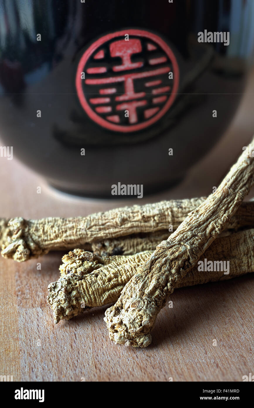 Poor Man's Ginseng, Dried Roots Stock Photo