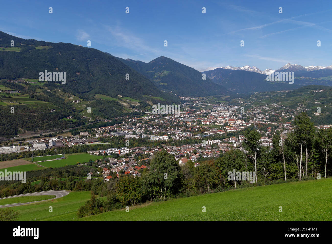 View of Brixen in the Eisack Valley, South Tyrol, Alto Adige, Italy Stock Photo