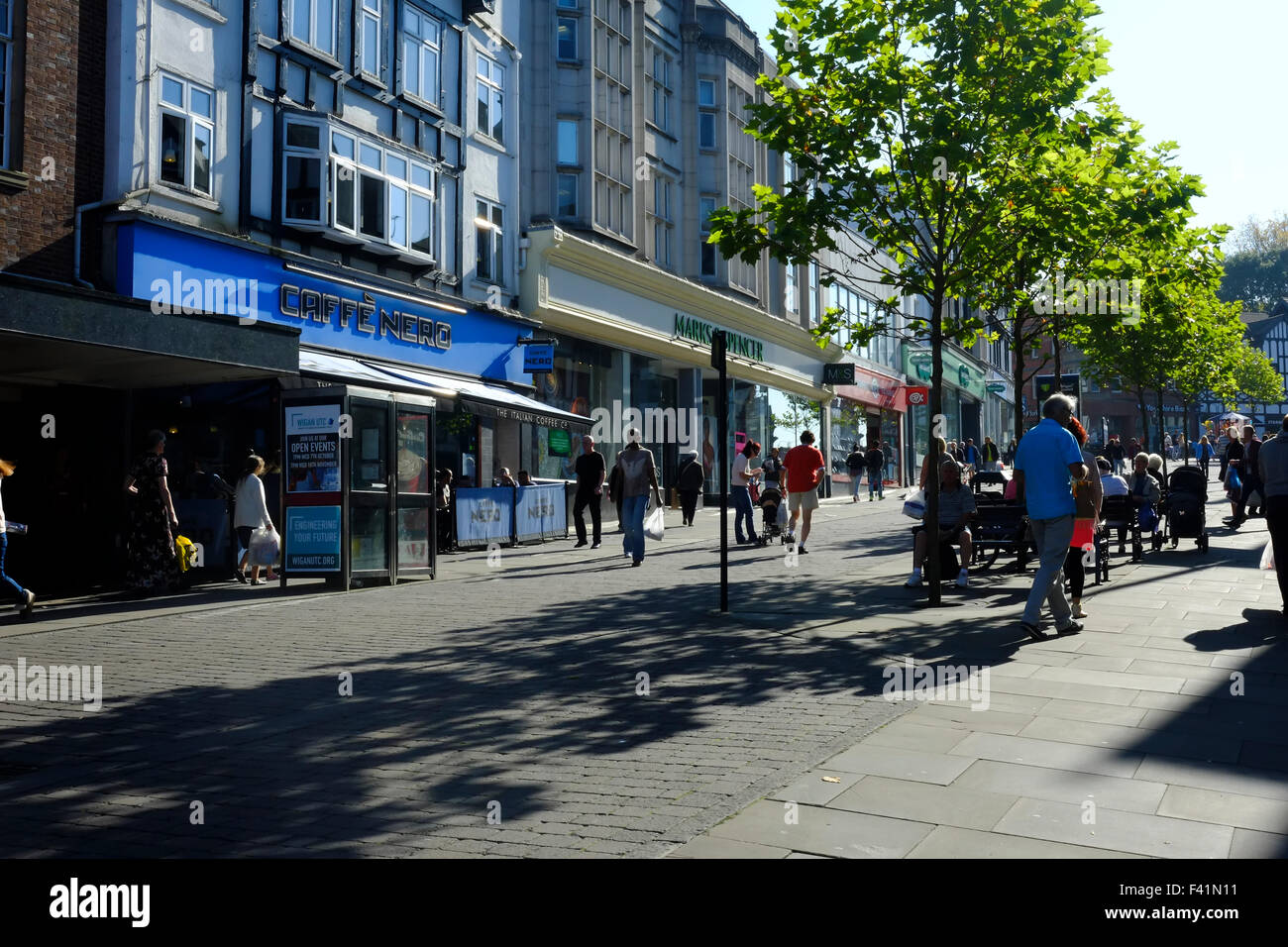 Wigan Town Centre Stock Photo