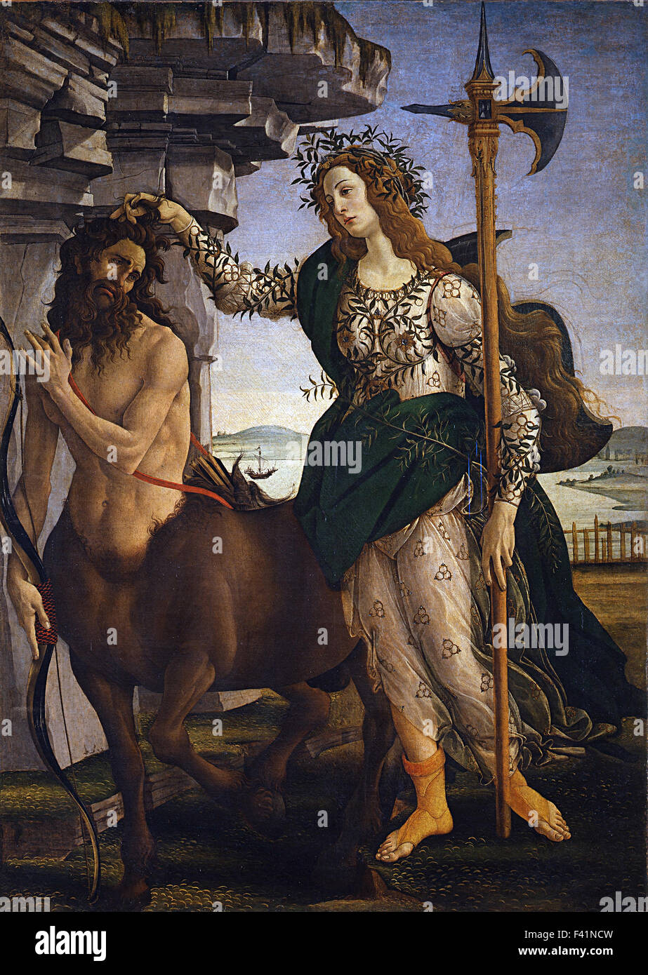 Sandro Botticelli - Pallas and the Centaur Stock Photo