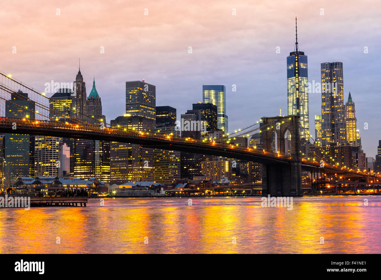 Manhattan skyline at sunrise, New York City. USA Stock Photo - Alamy