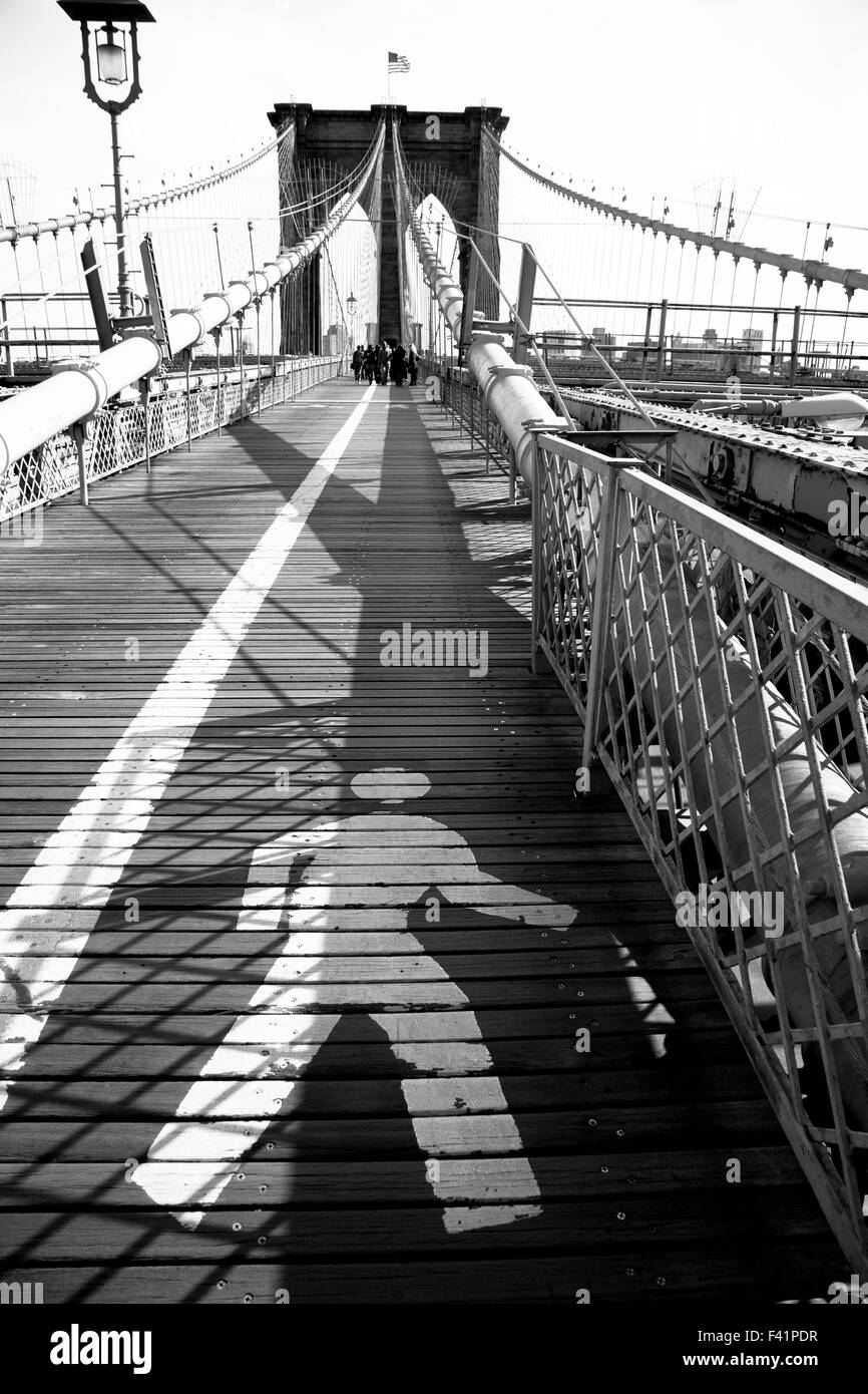 Pedestrian suspension bridge Black and White Stock Photos & Images - Alamy