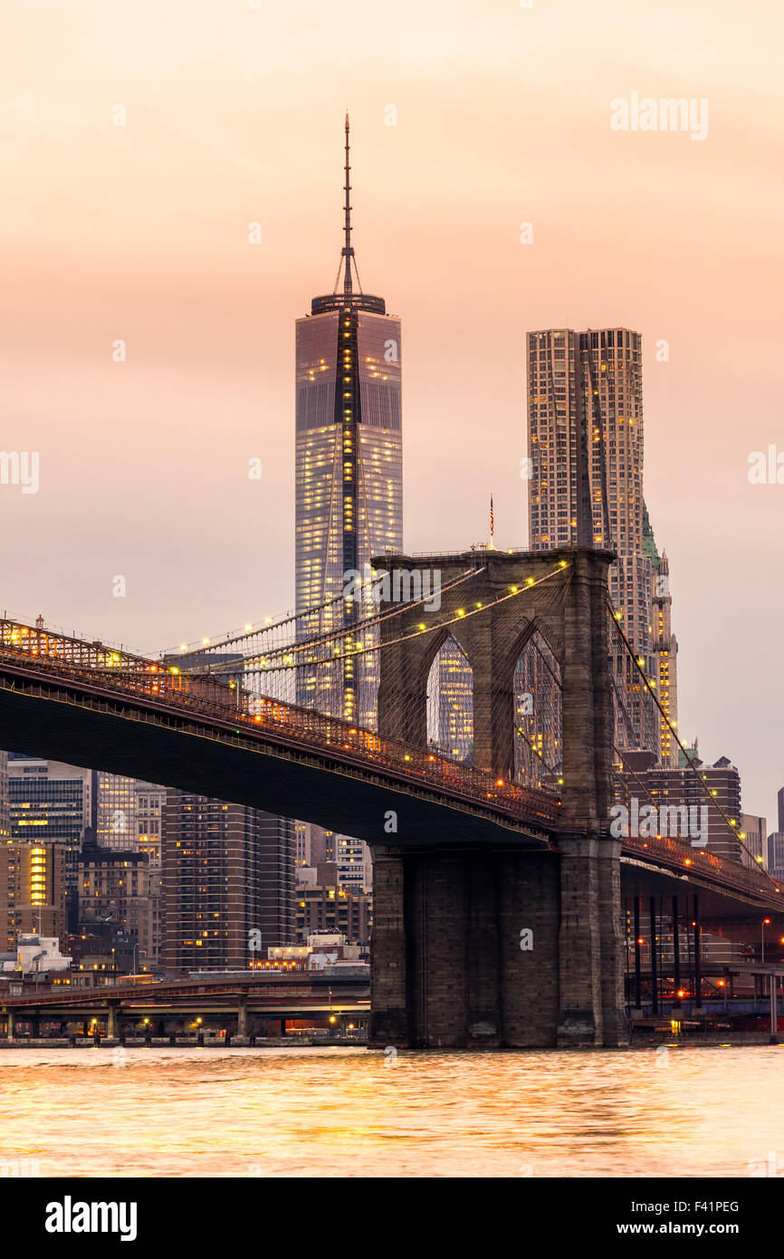 Manhattan skyline at sunrise, New York City. USA Stock Photo - Alamy