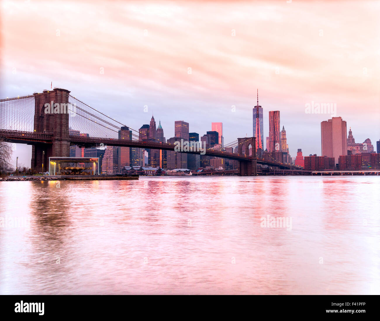 Manhattan skyline at sunrise hi-res stock photography and images - Alamy