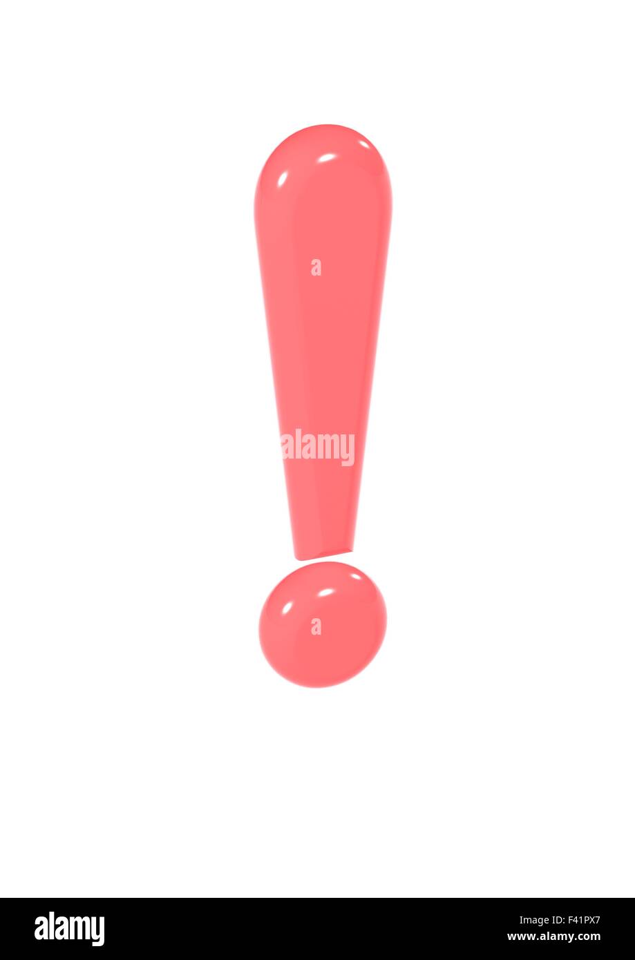 Threedimensional red exclamation mark Stock Photo Alamy