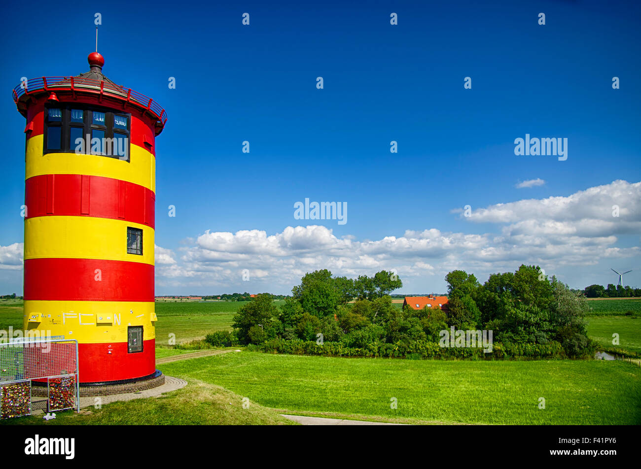 Lighthouse Pilsum Stock Photo