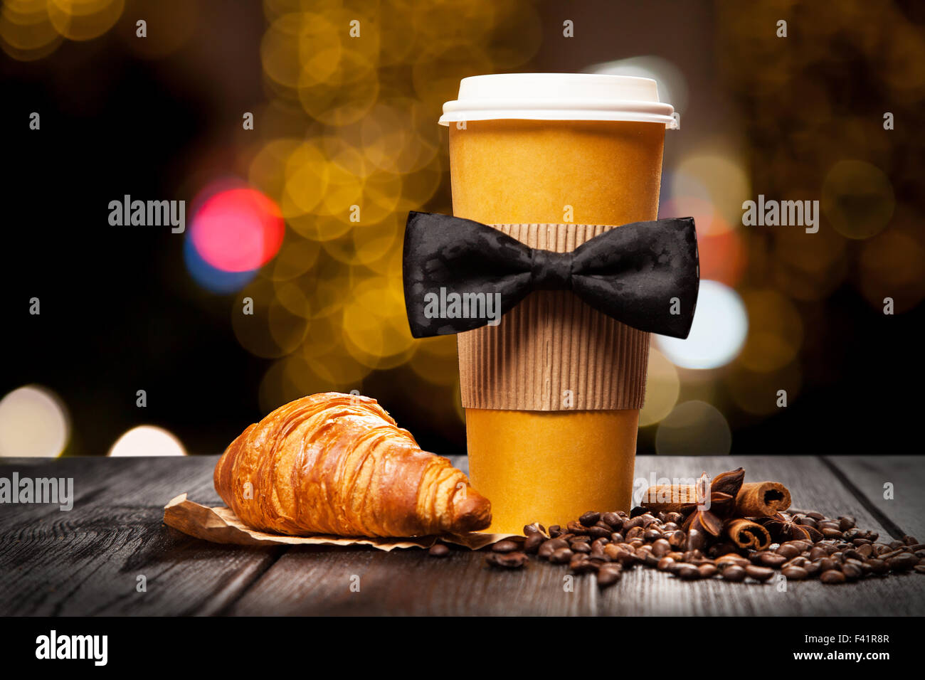 Coffee in a paper cup Stock Photo - Alamy