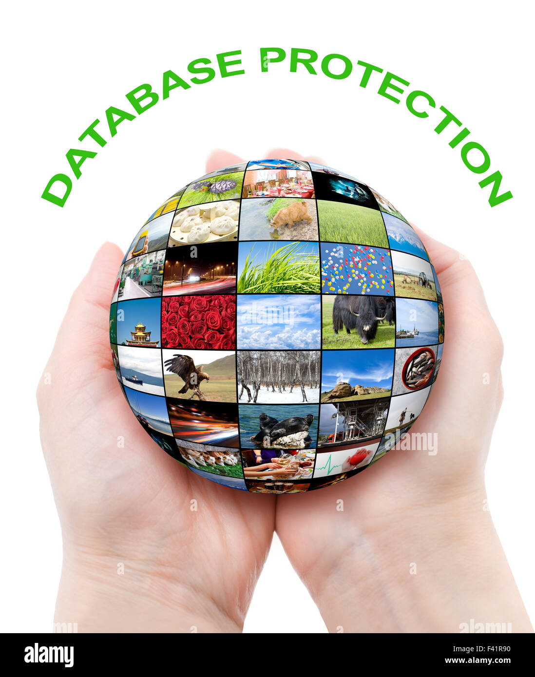 concept of database protection Stock Photo