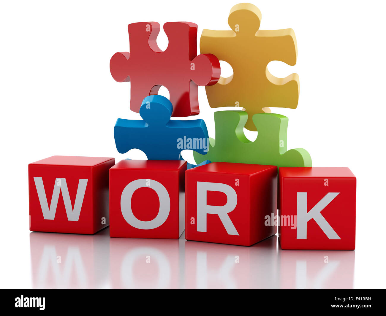 Work concept puzzle hi-res stock photography and images - Alamy