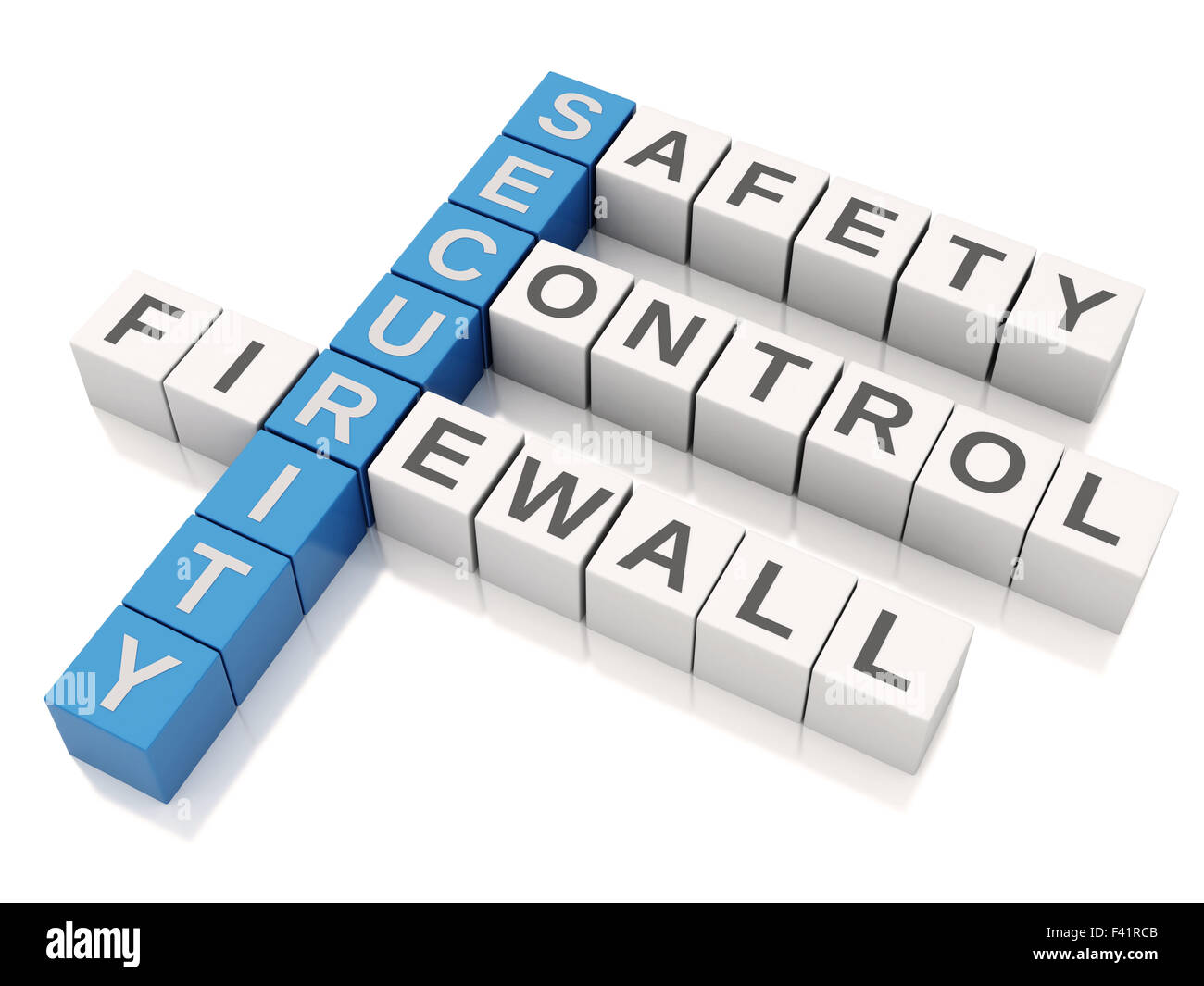 3d security concept. Crossword with letters Stock Photo Alamy