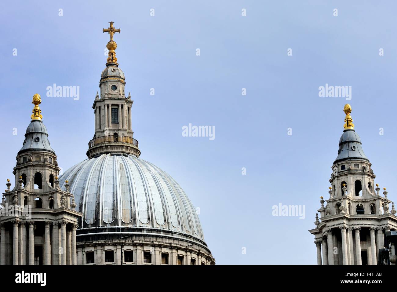 St Pauls Dome with Towers Stock Photo