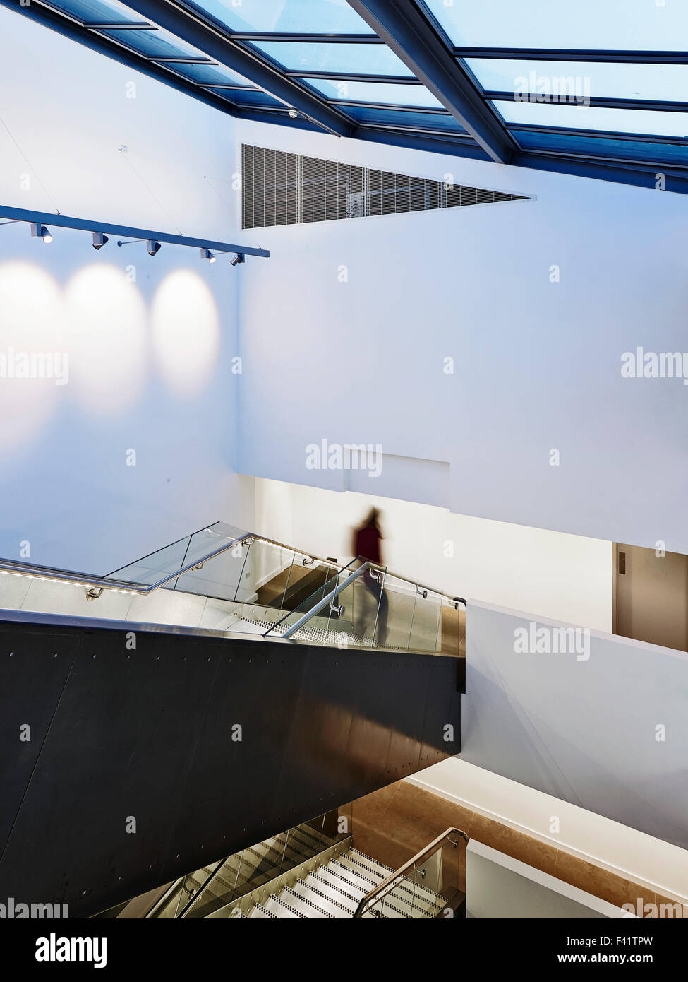 Elavated view of staircase from top landing. Guntons Atrium - NUA ...