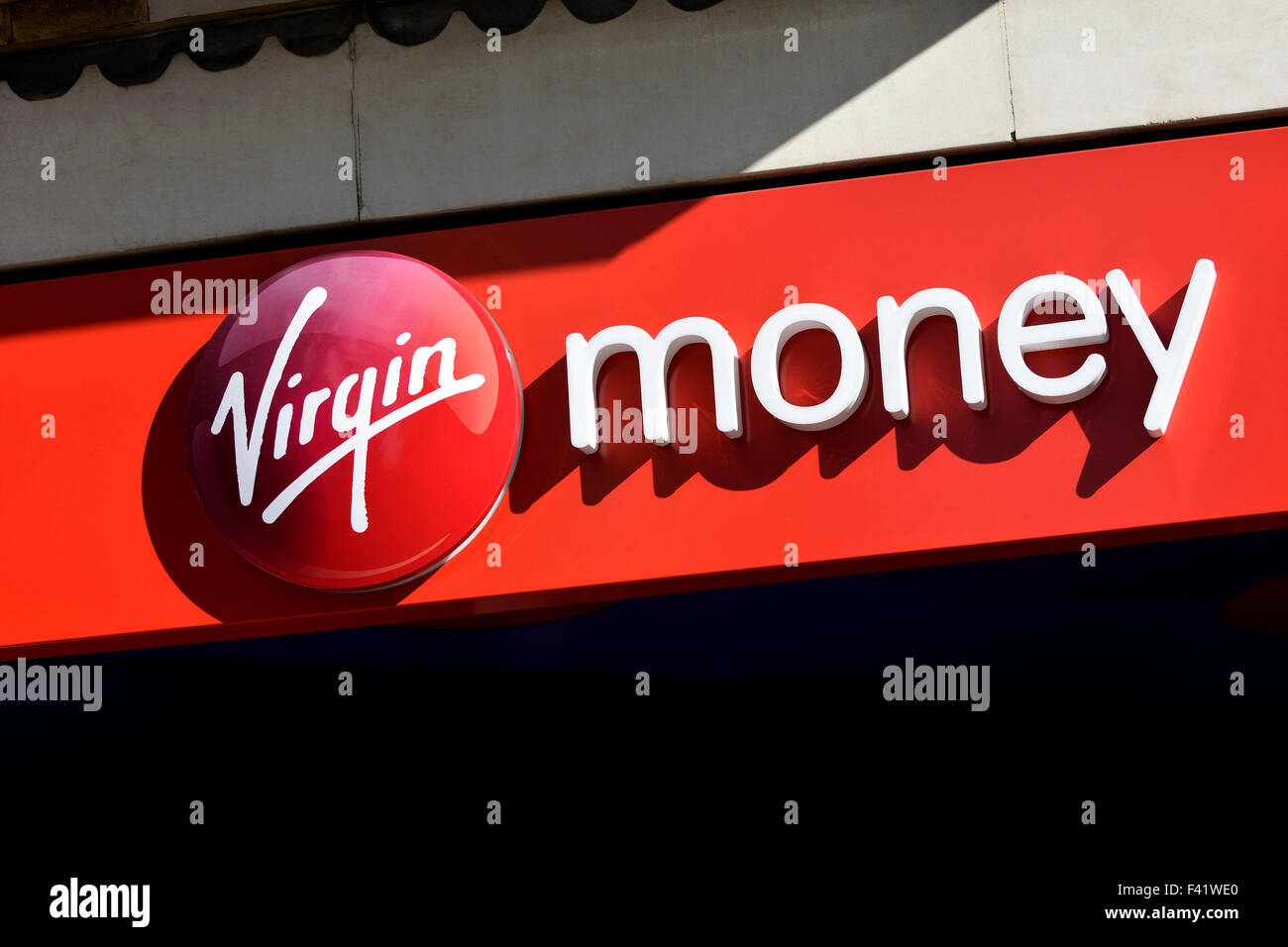 London, England, UK. Virgin Money bank frontage Stock Photo