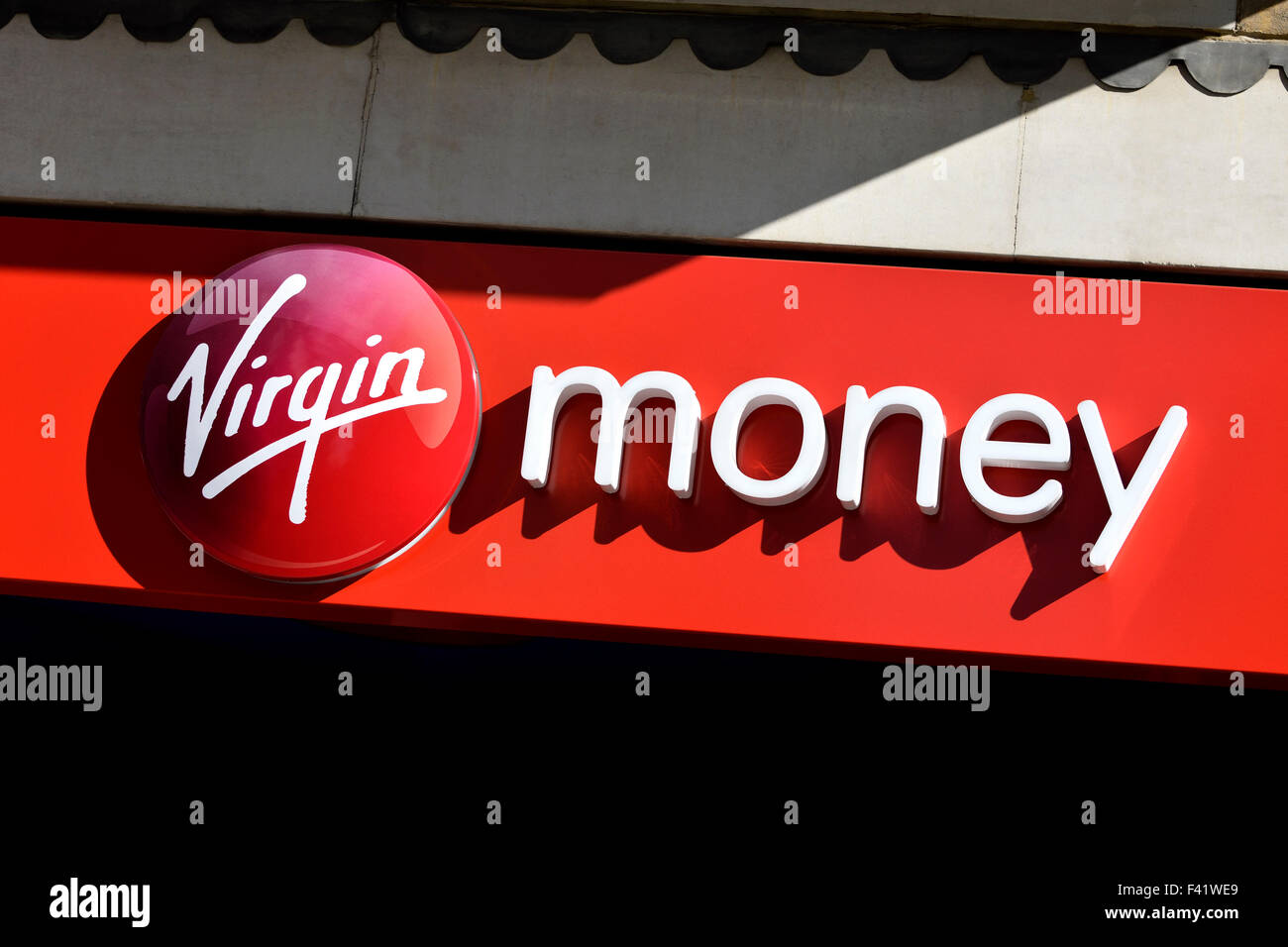 London, England, UK. Virgin Money bank frontage Stock Photo