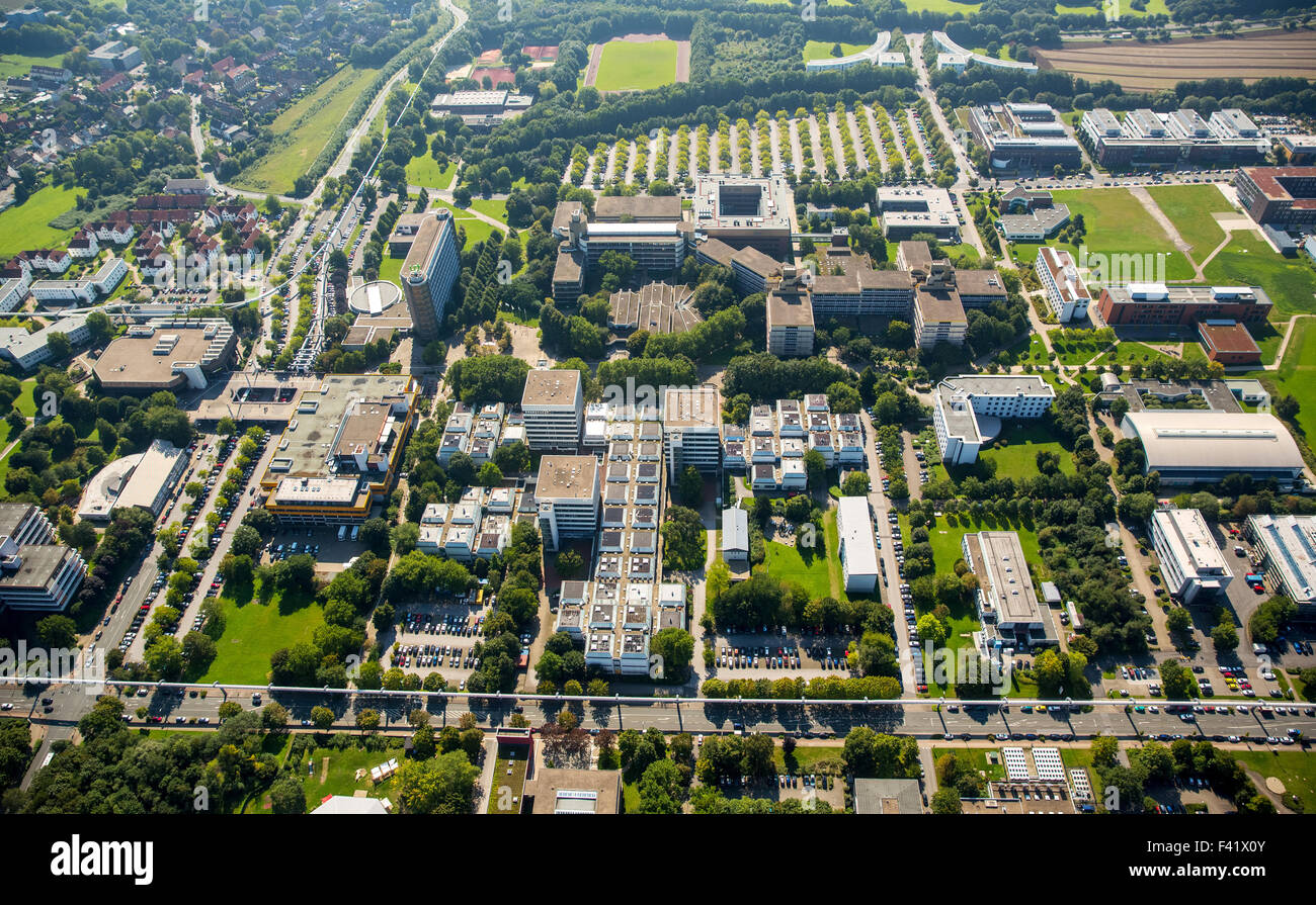 University and campus, Dortmund, Ruhr district, North Rhine-Westphalia, Germany Stock Photo