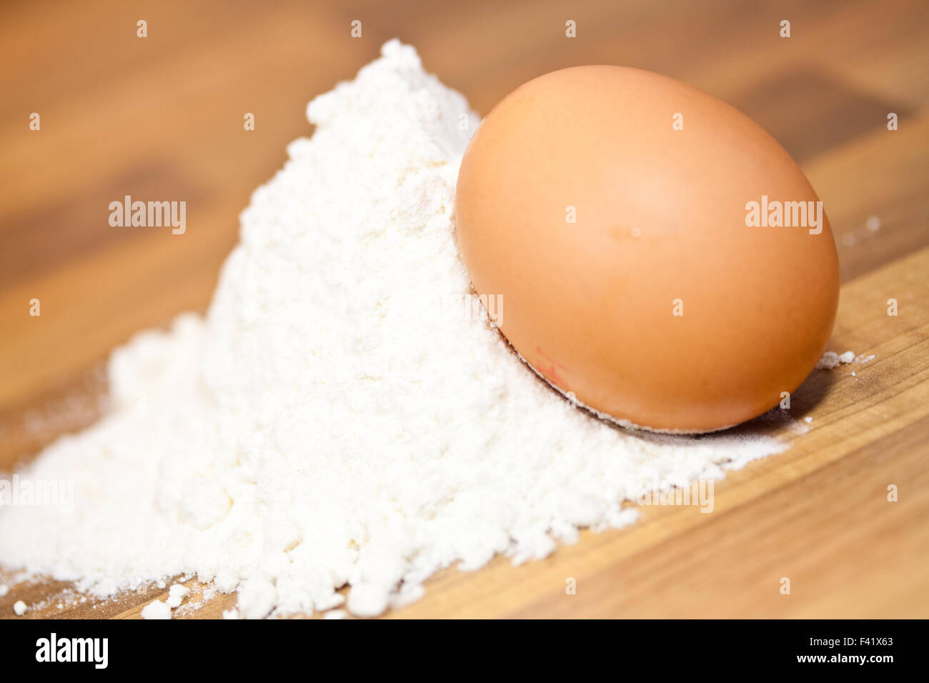 egg and flour Stock Photo