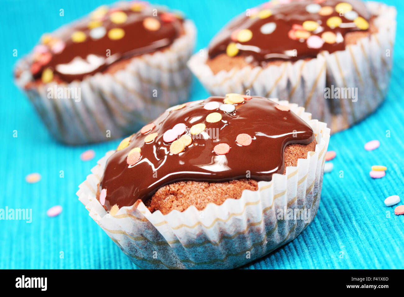 chocolate cupcakes Stock Photo