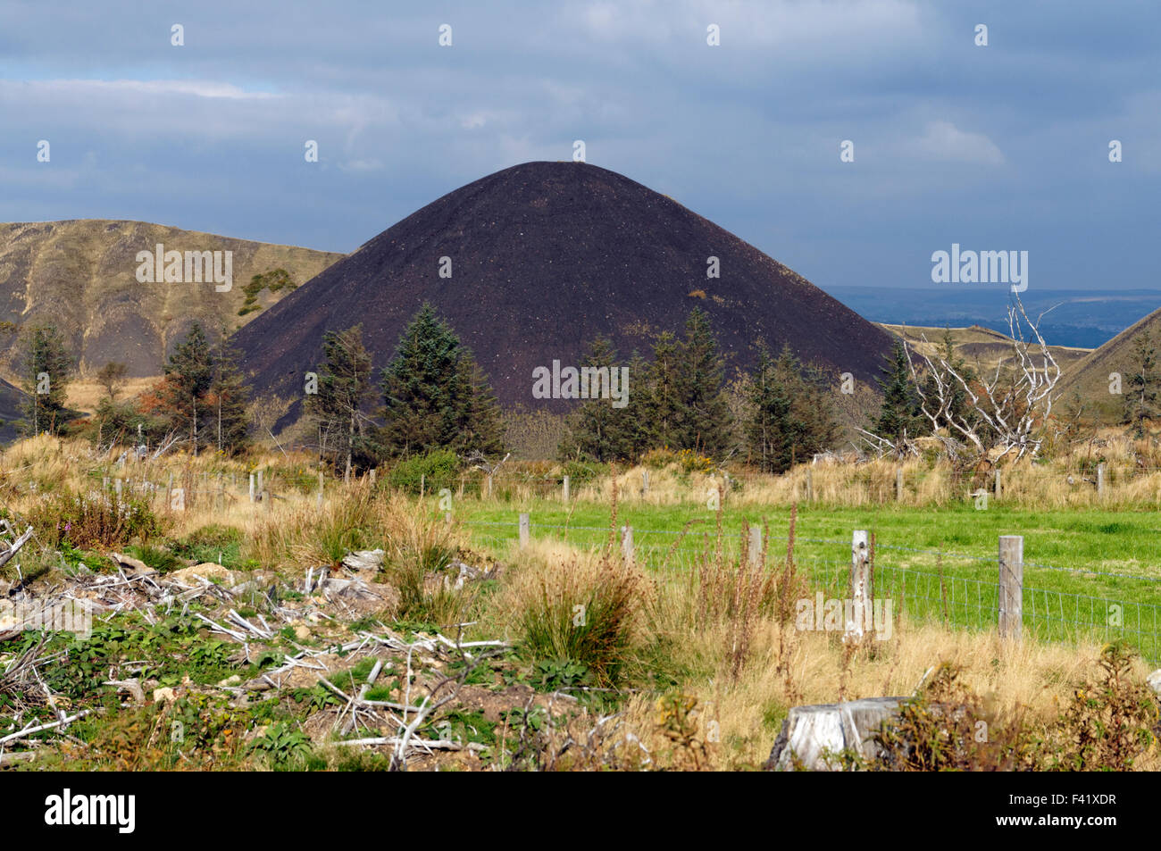 Colliery tips from the Llanbradach Colliery, Rhymney Valley near