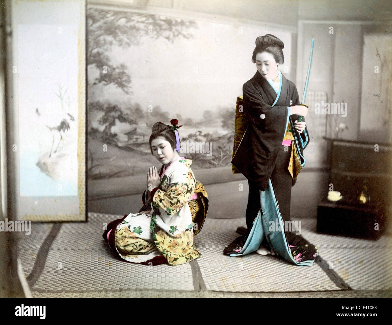 Two Geishas, Japan Stock Photo