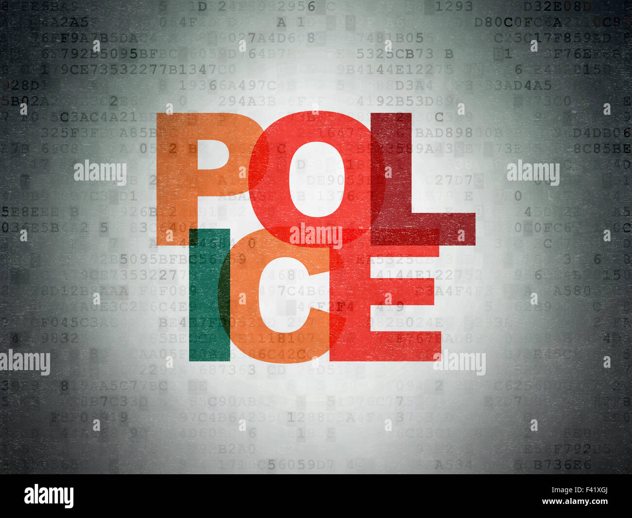 Law concept: Police on Digital Paper background Stock Photo - Alamy