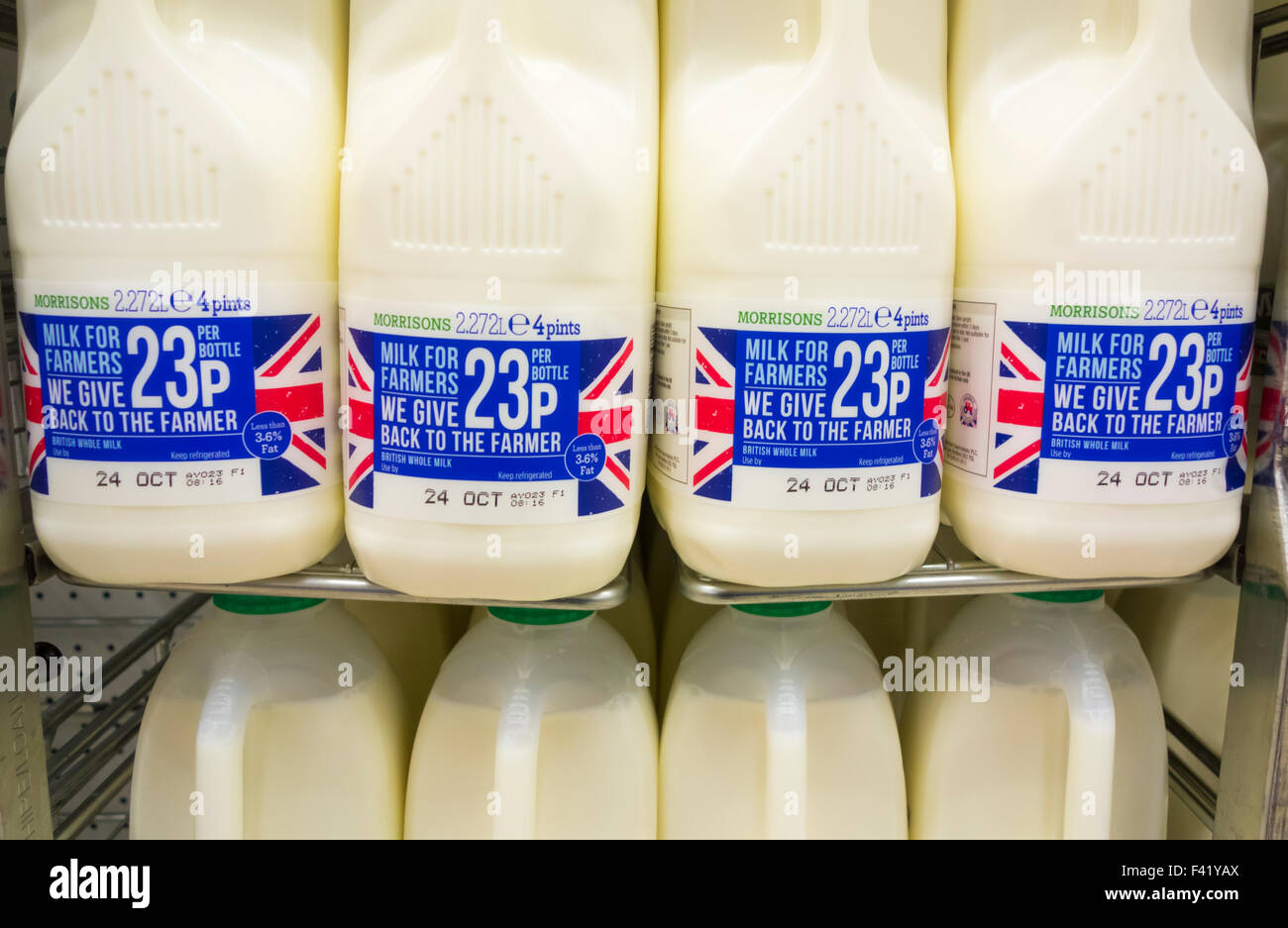 Morrisons milk for Farmers scheme 23p per bottle back to Farmers Stock